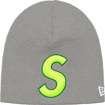 Grey Supreme New Era® S Logo Beanie Hats | Supreme 480MA